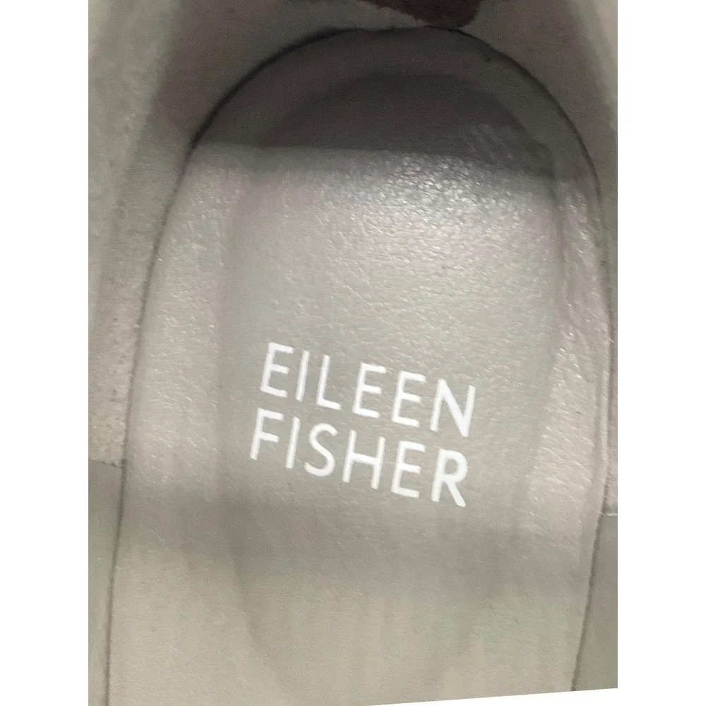 Eileen Fisher Womens Taupe Suede Crossover Wrap Wedge Ankle Boots Size 5 M